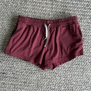 Vuori Burgundy Athletic Drawstring Shorts